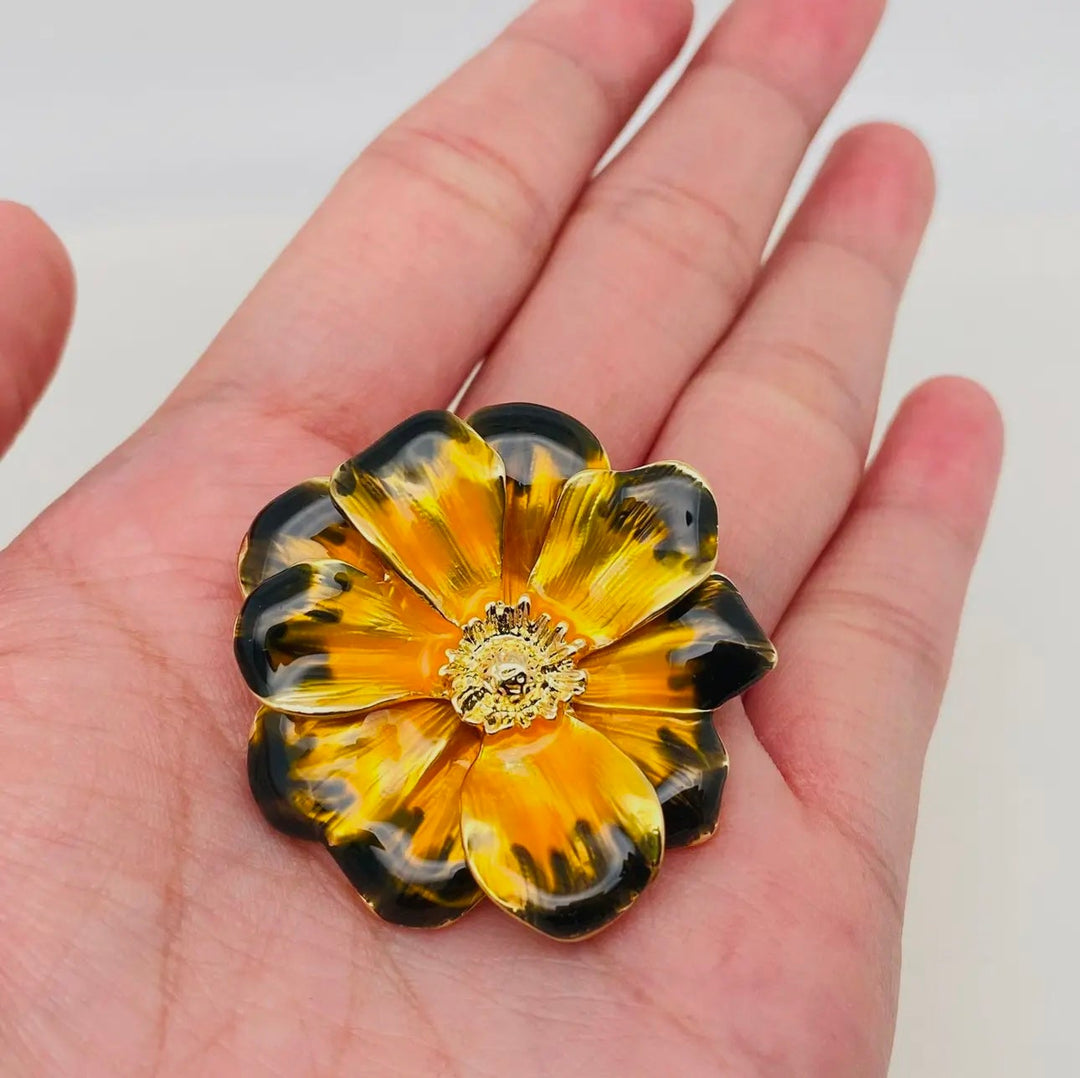 Vintage Big Flower Brooch