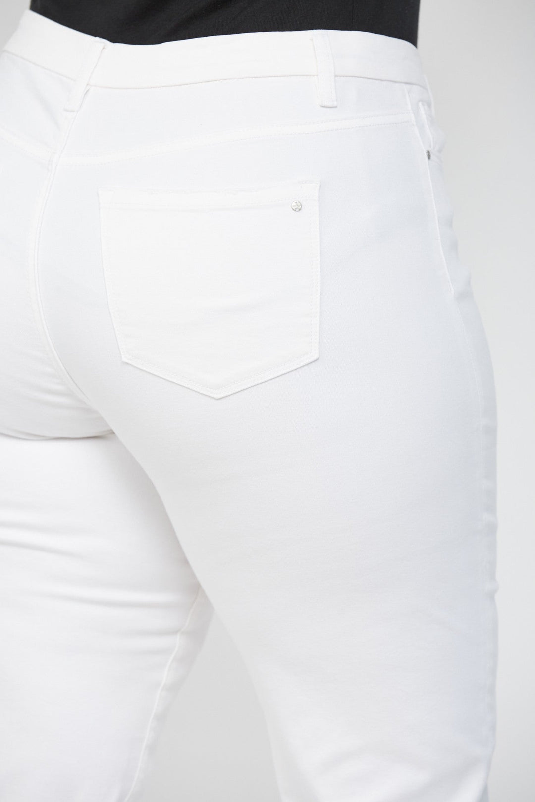 Mica White Ankle Straight Denim Jeans