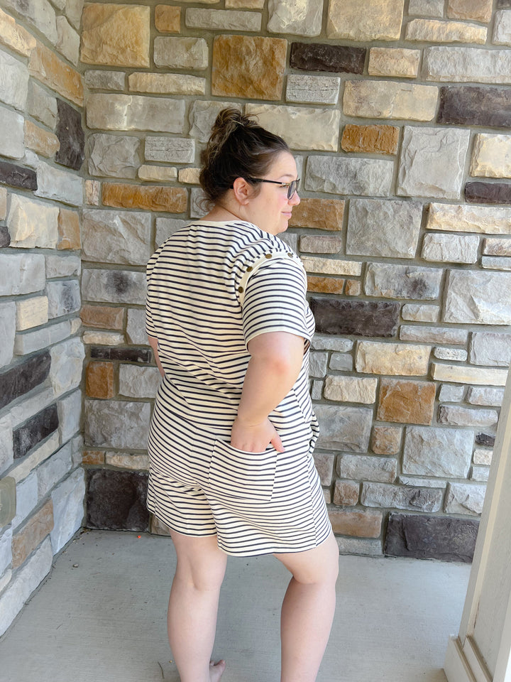 Striped Knit Lounge Top
