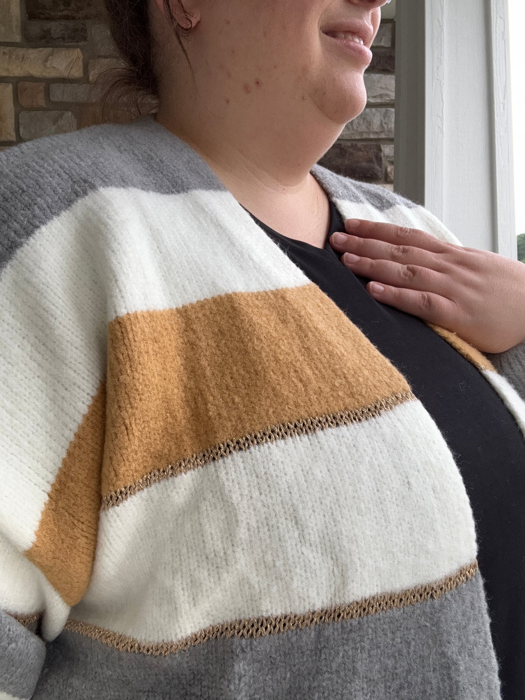 Chic Color Block Cardi