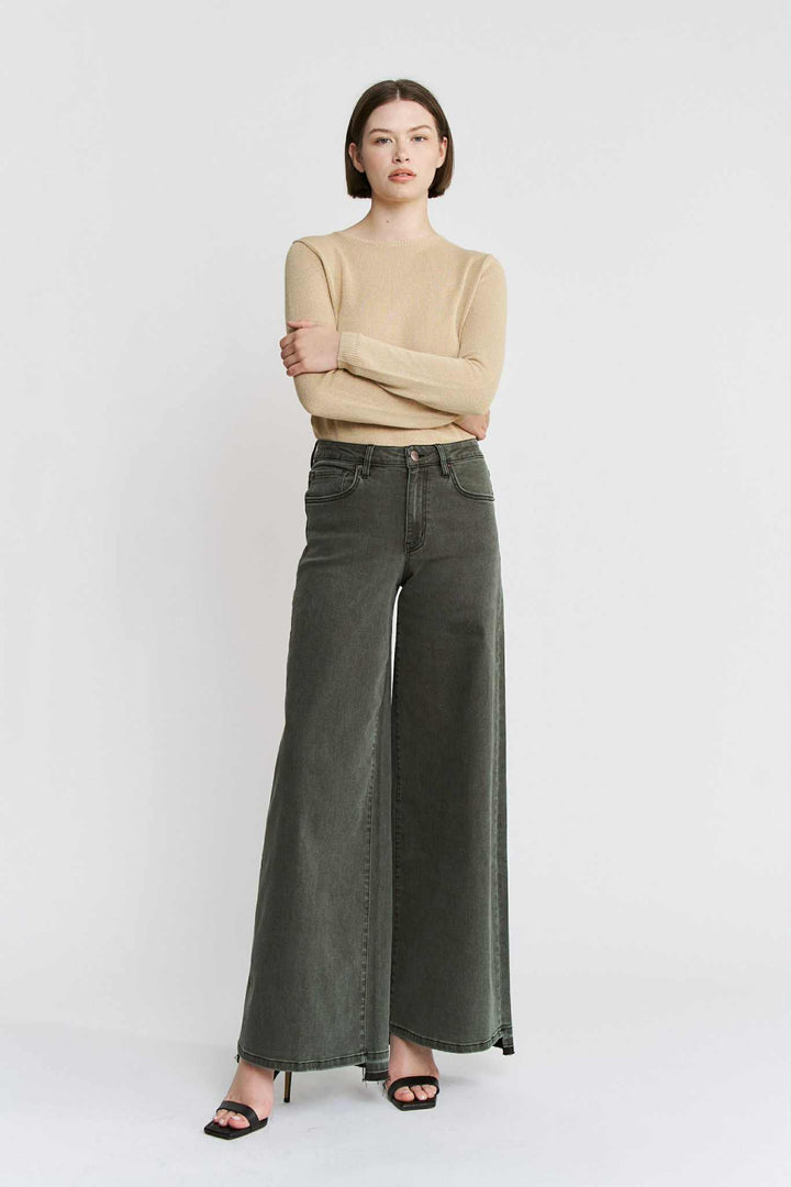 The Vintage Bella Wide Leg Denim Jeans
