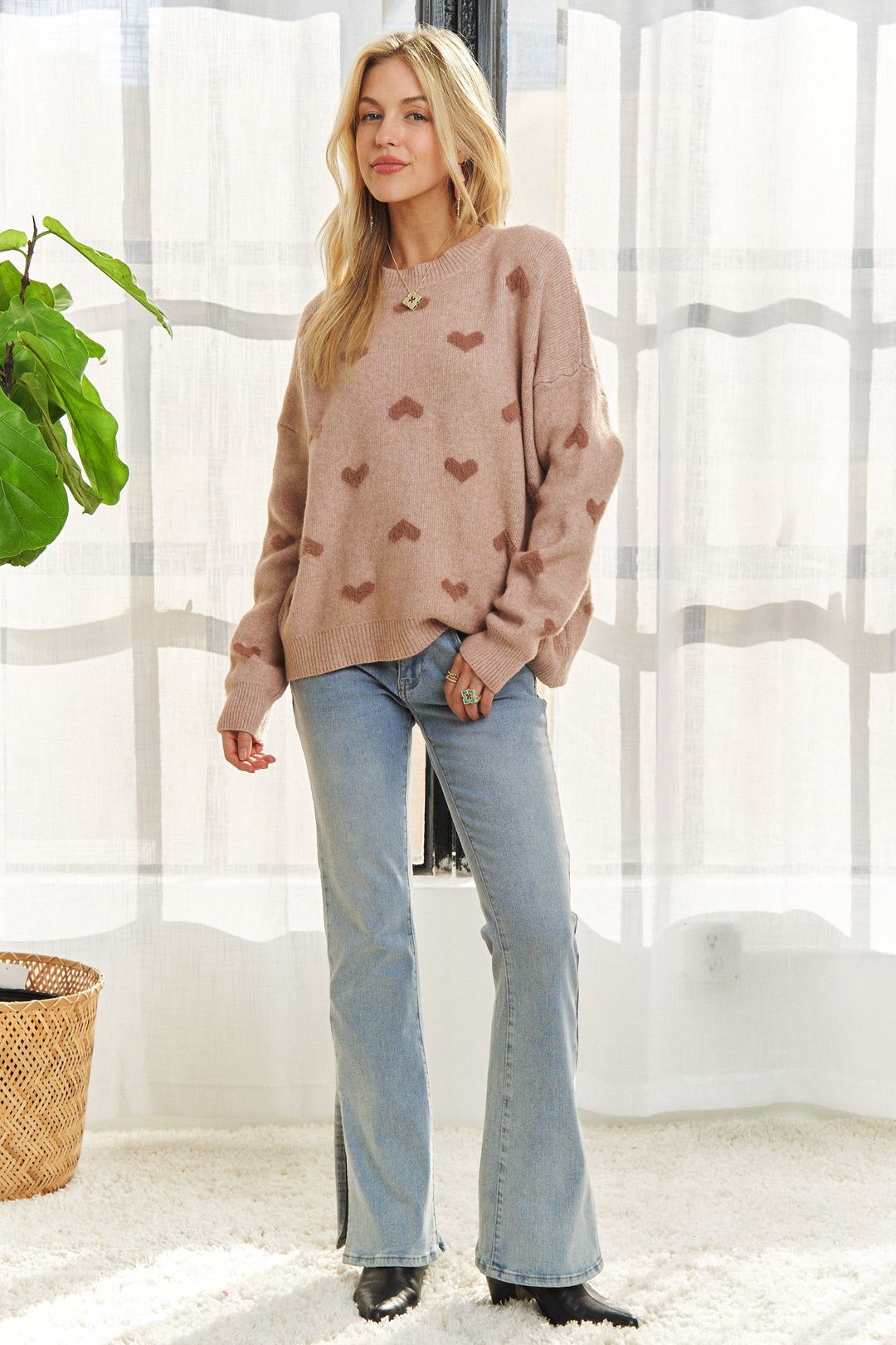 Indulgent Heart Knit Sweater