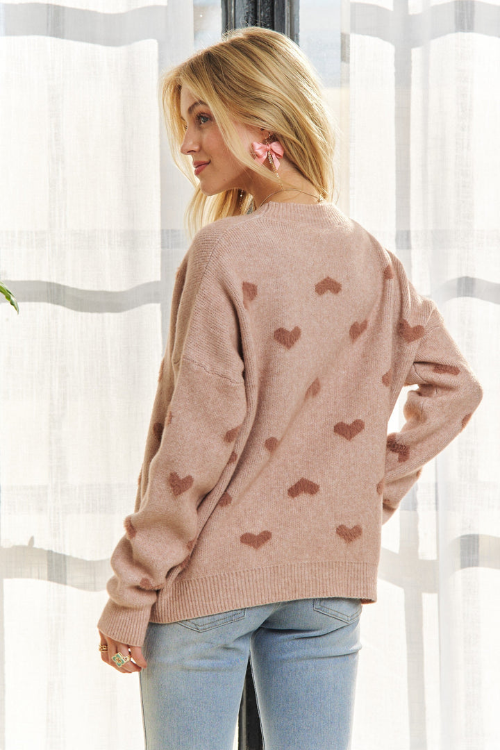 Indulgent Heart Knit Sweater