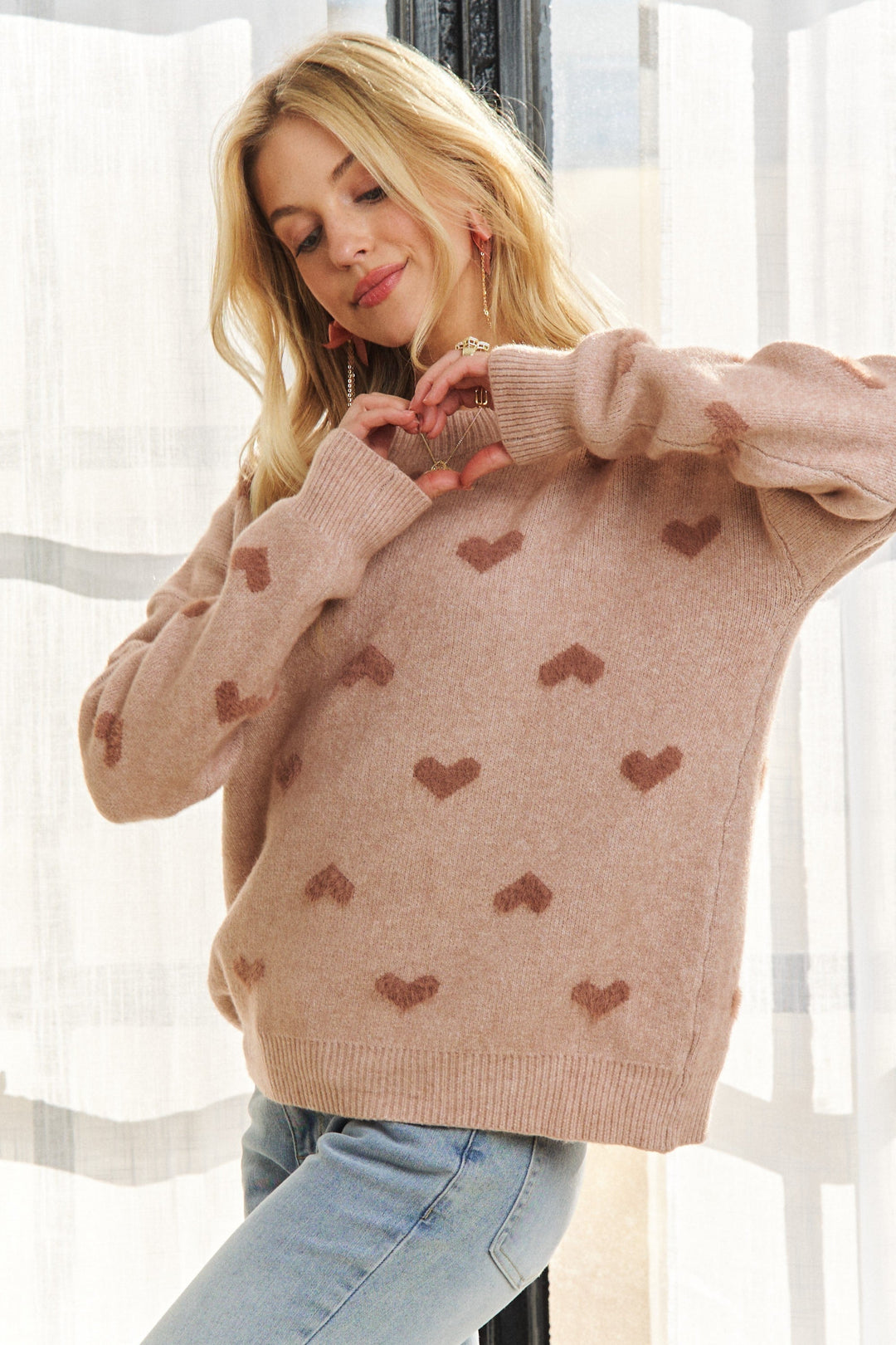 Indulgent Heart Knit Sweater