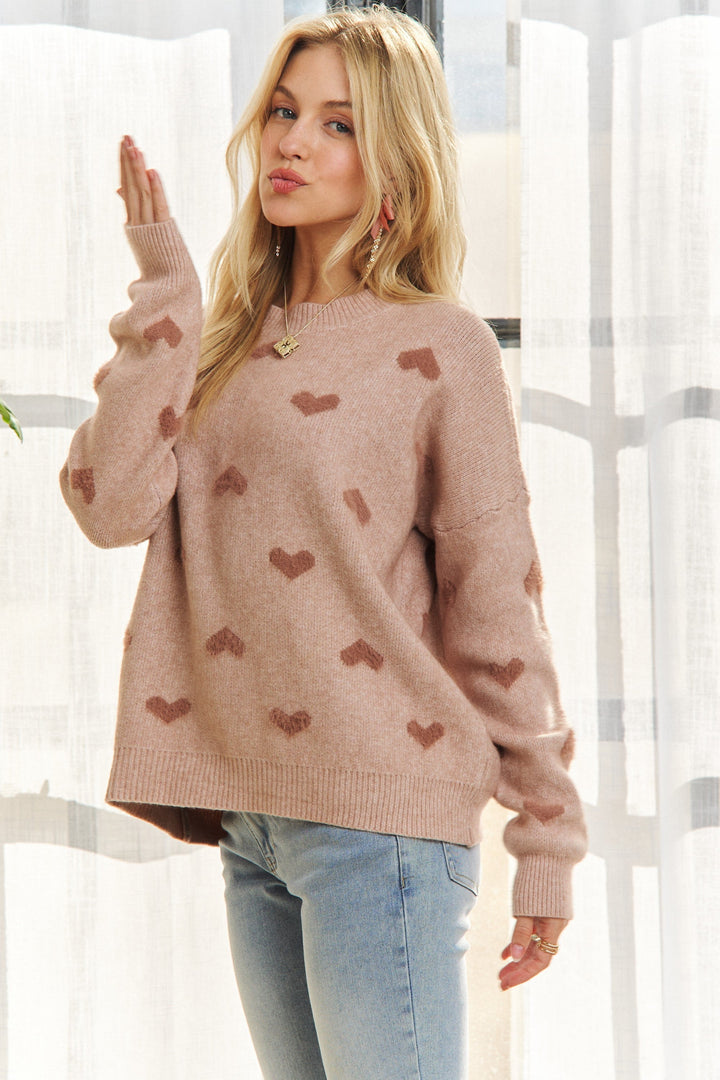 Indulgent Heart Knit Sweater