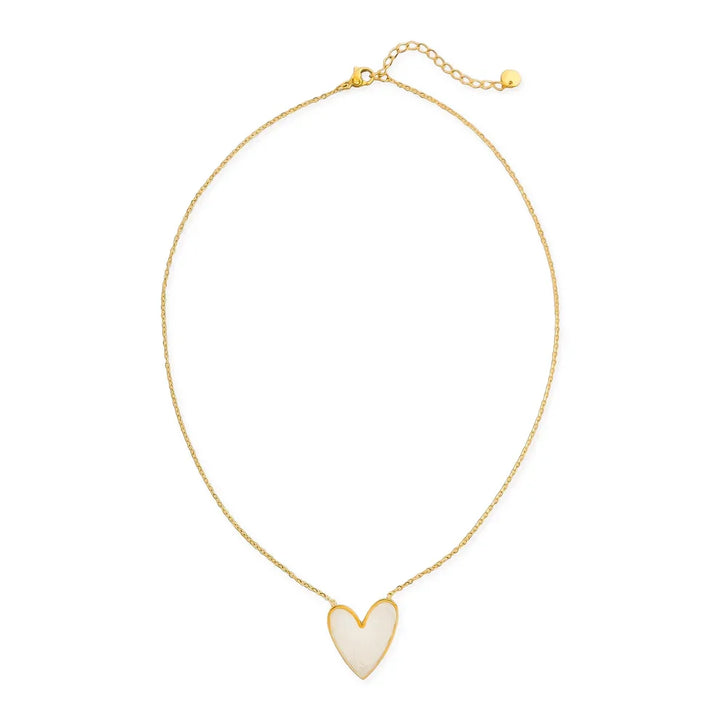 Opal Heart Pendant Necklace