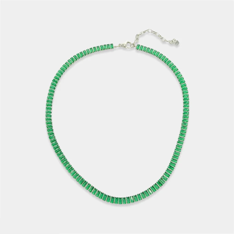 Baguette Cut CZ Necklace
