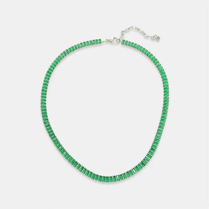 Baguette Cut CZ Necklace
