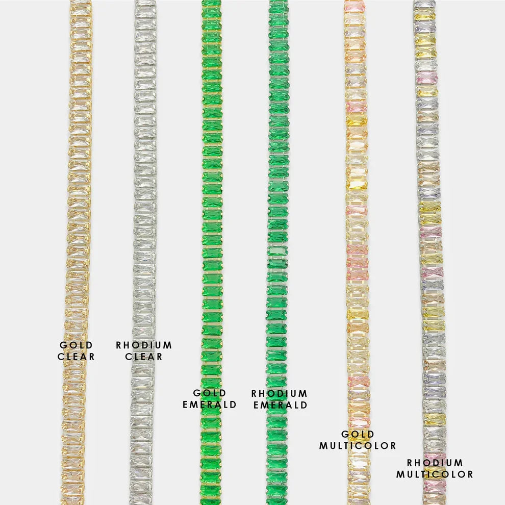 Baguette Cut CZ Necklace