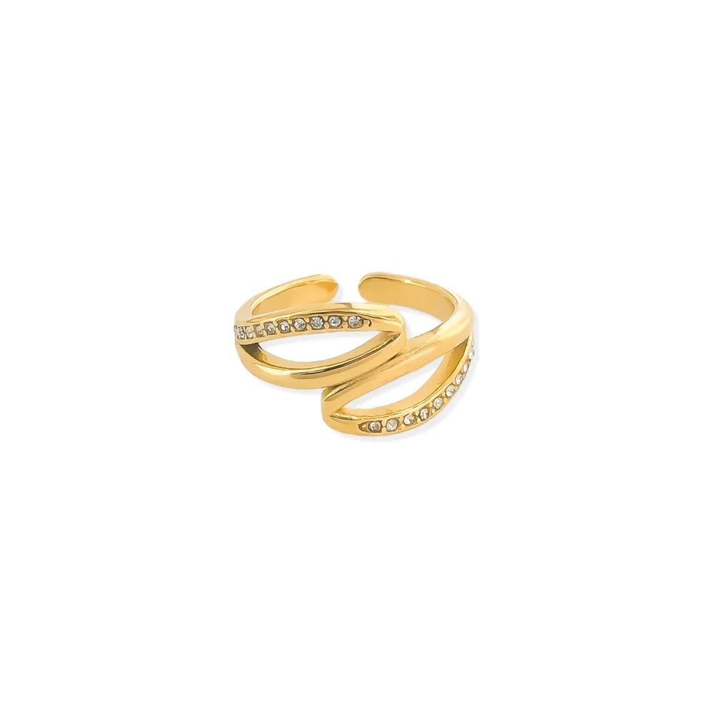 Double Almond Cutout Ring