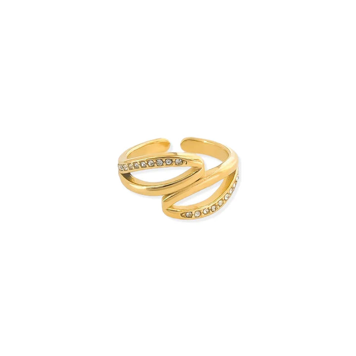 Double Almond Cutout Ring