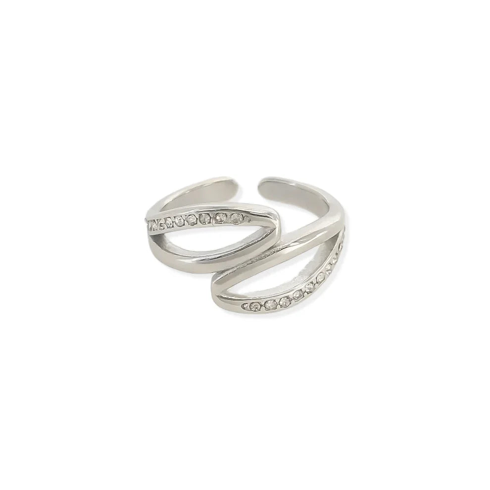 Double Almond Cutout Ring