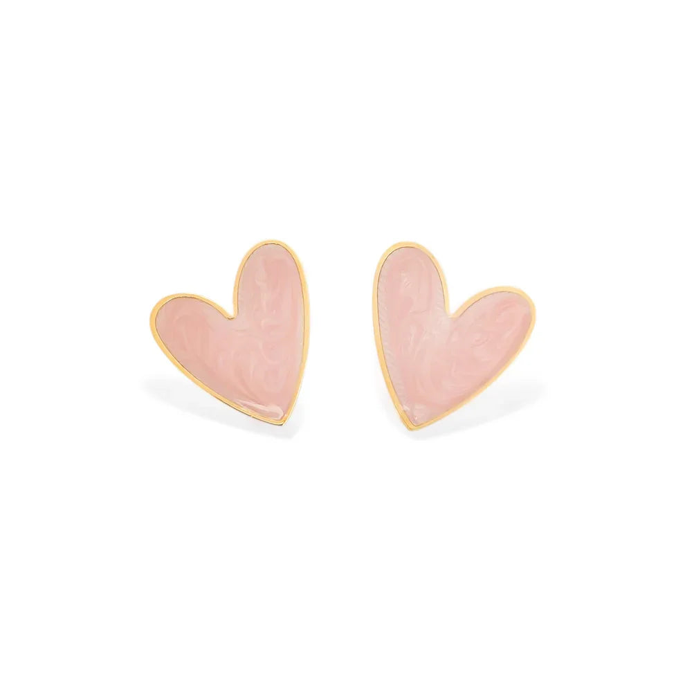 Opal Heart Earring