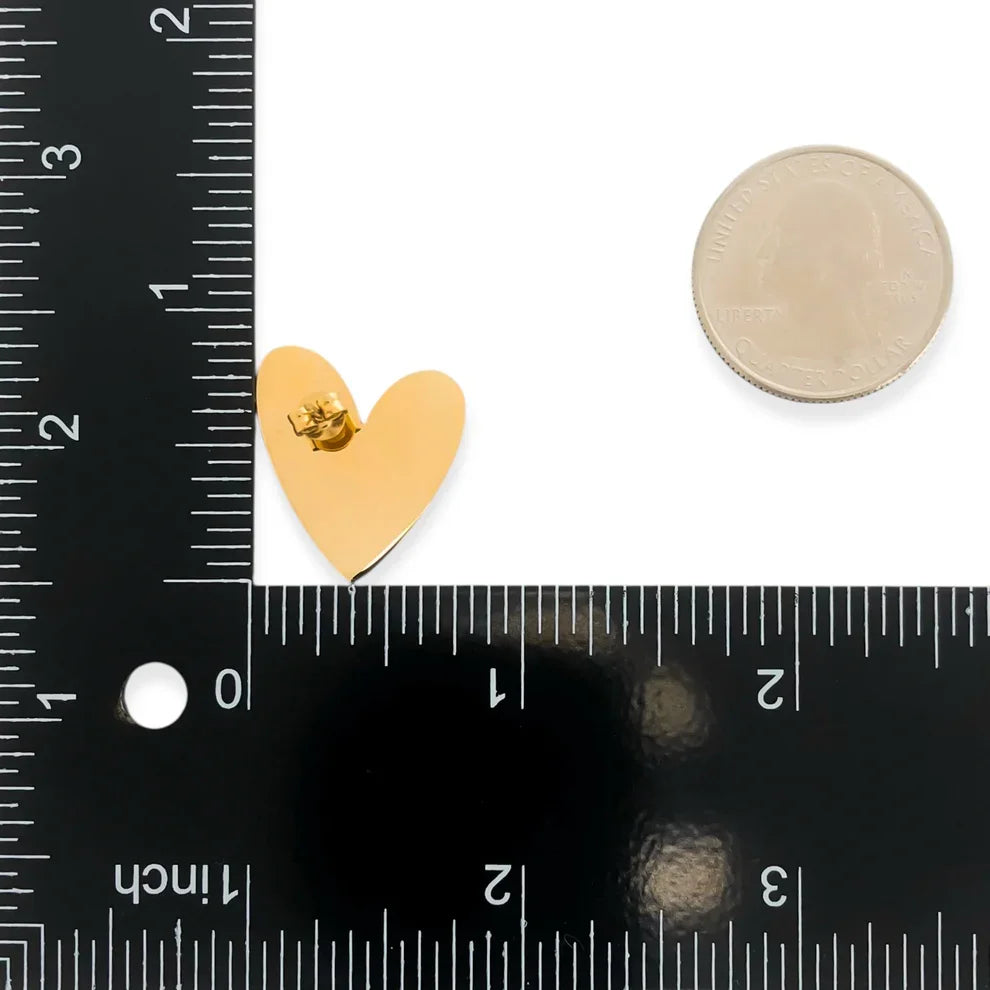 Opal Heart Earring
