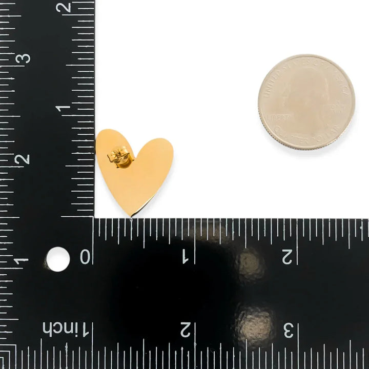 Opal Heart Earring
