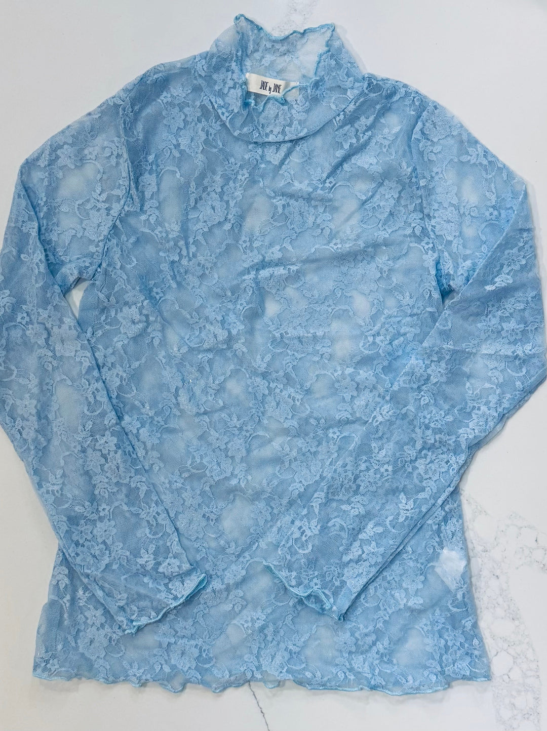 Floral Print Lace Long Sleeves Top