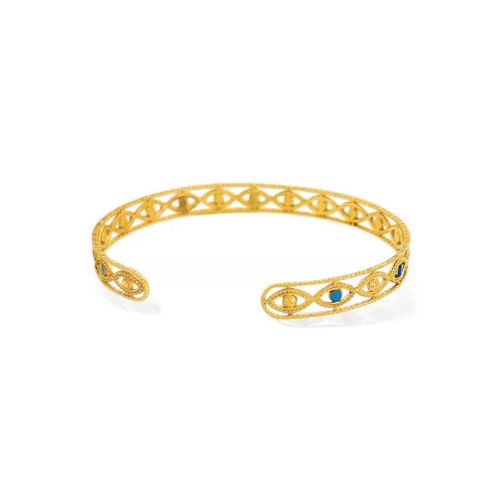 Azure Eye Water-Resistant Cuff Bracelet