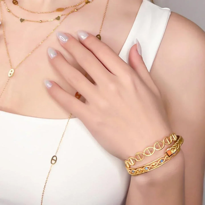 Azure Eye Water-Resistant Cuff Bracelet