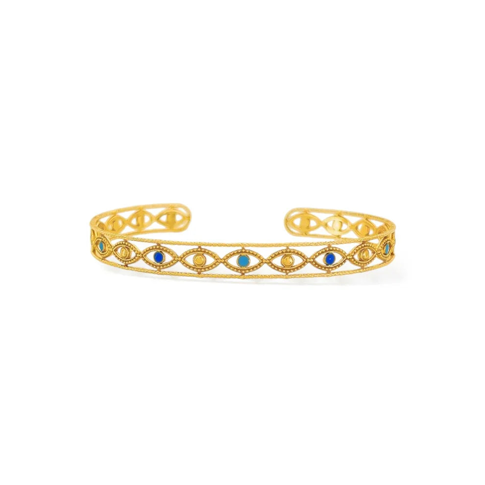 Azure Eye Water-Resistant Cuff Bracelet