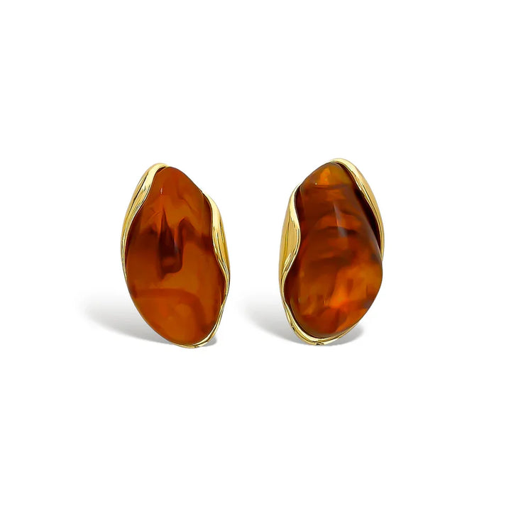 Water Resistant Stone-Inspired Resin Earrings