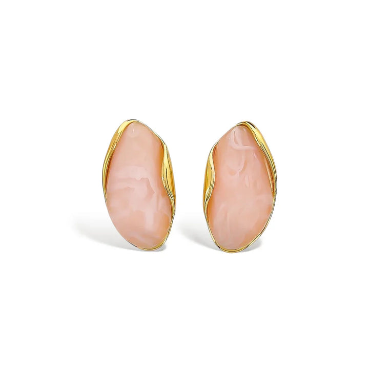 Water Resistant Stone-Inspired Resin Earrings