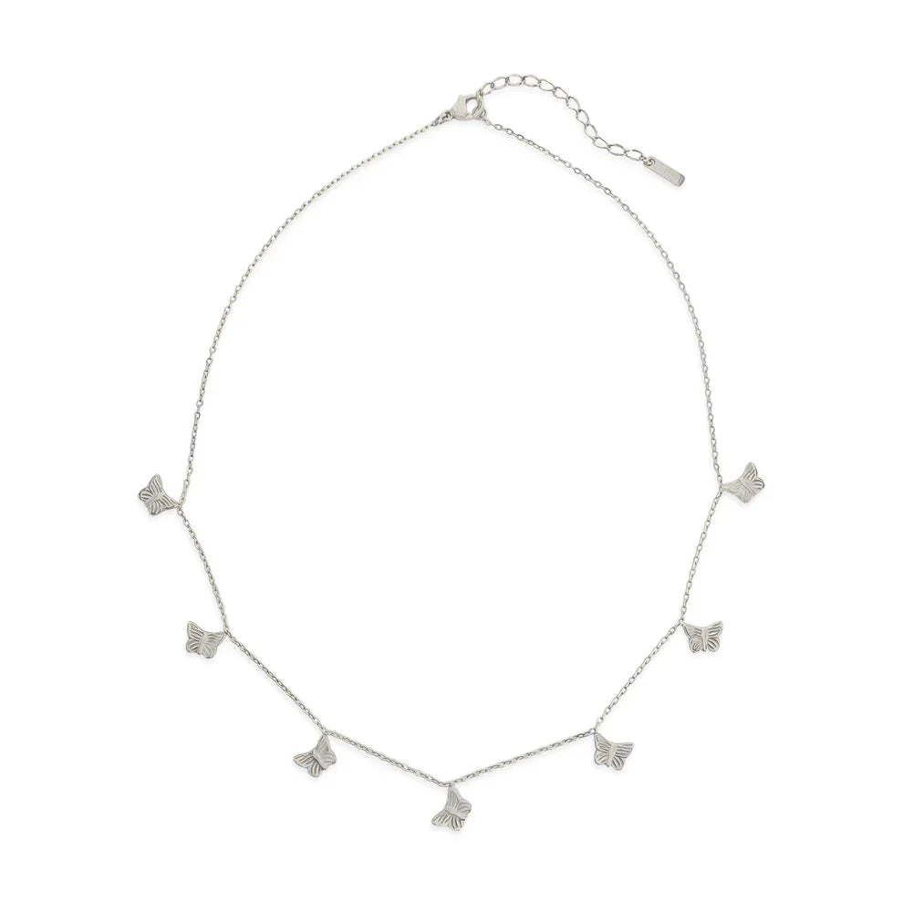 Water Resistant Butterfly Station Necklace