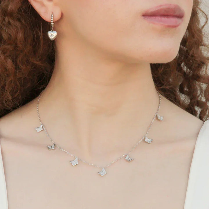 Water Resistant Butterfly Station Necklace