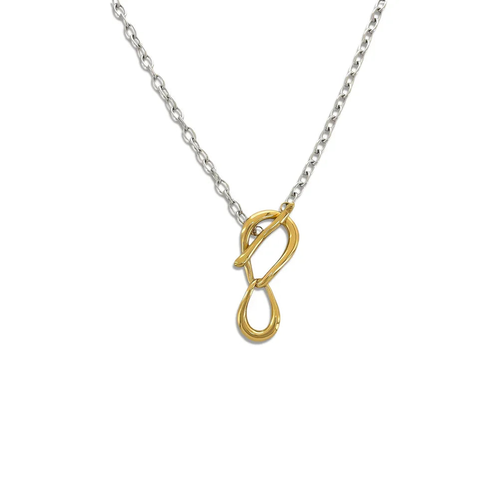 Water Resistant Mixed Metal Toggle Necklace