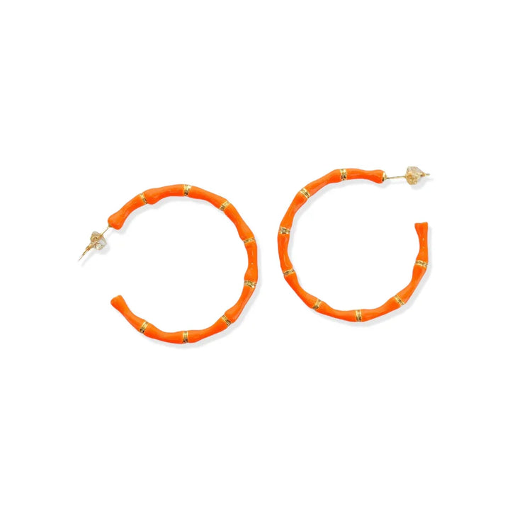 Enamel Bamboo Earrings