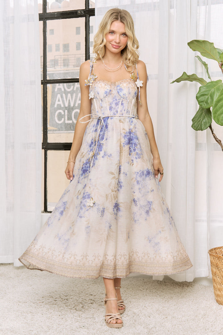 Tea Time Corset Midi Dress