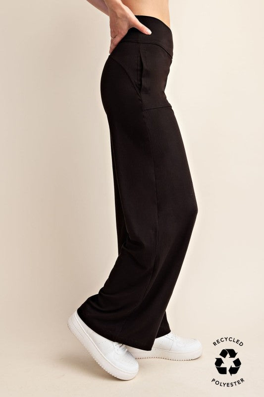 Black Wide Leg Yoga Pant