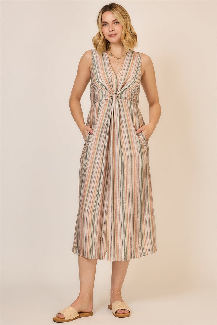 Seabreeze Twist Midi Dress