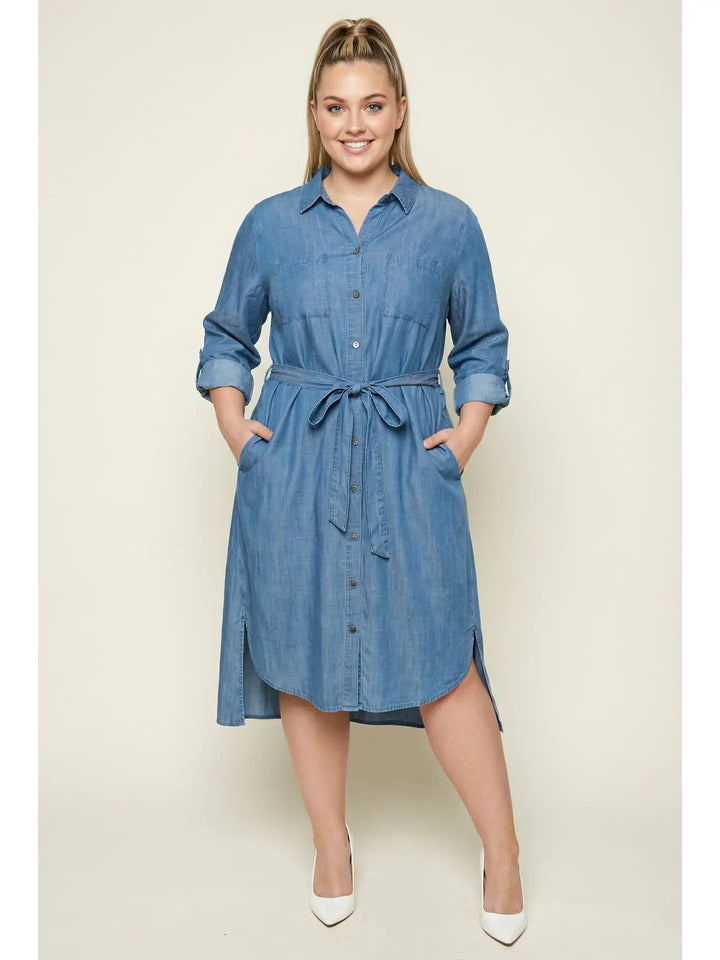 The Featherweight Denim Shirt Dress
