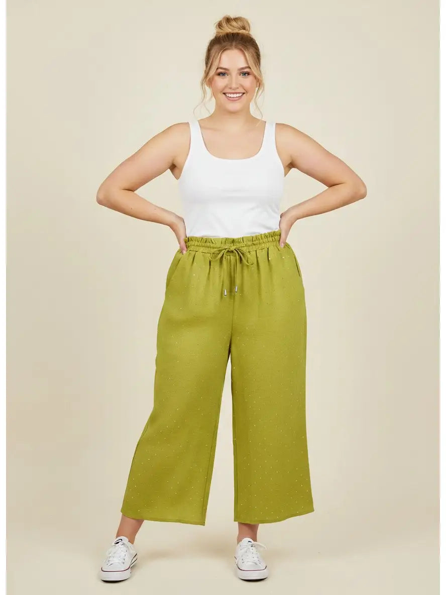 The Breezy Wide Leg Crop Pants