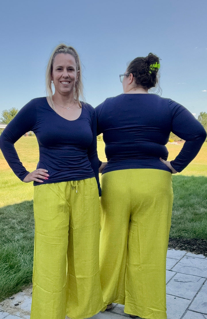 Long Sleeve V Neck Top
