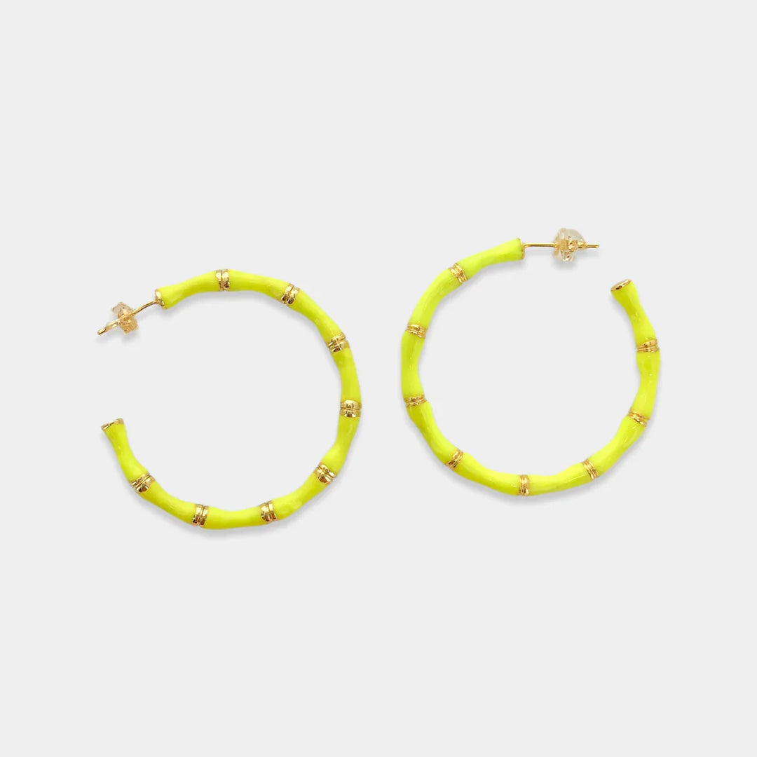 Enamel Bamboo Earrings