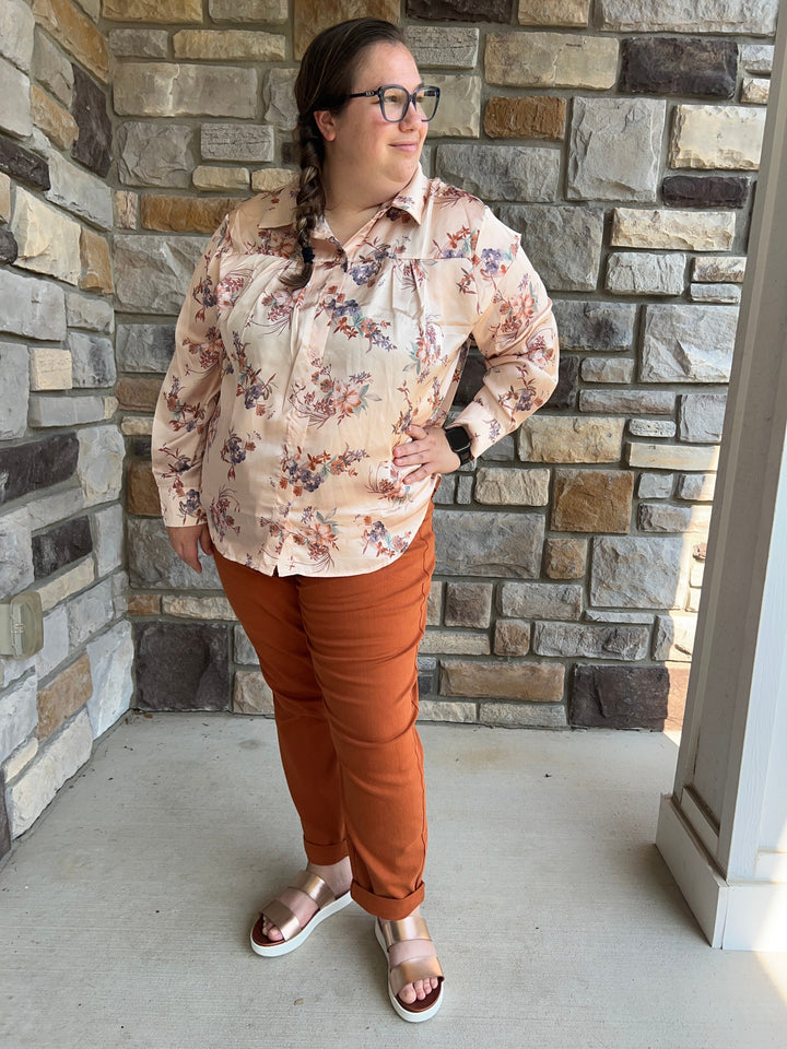 Taupe/Rust Blouse