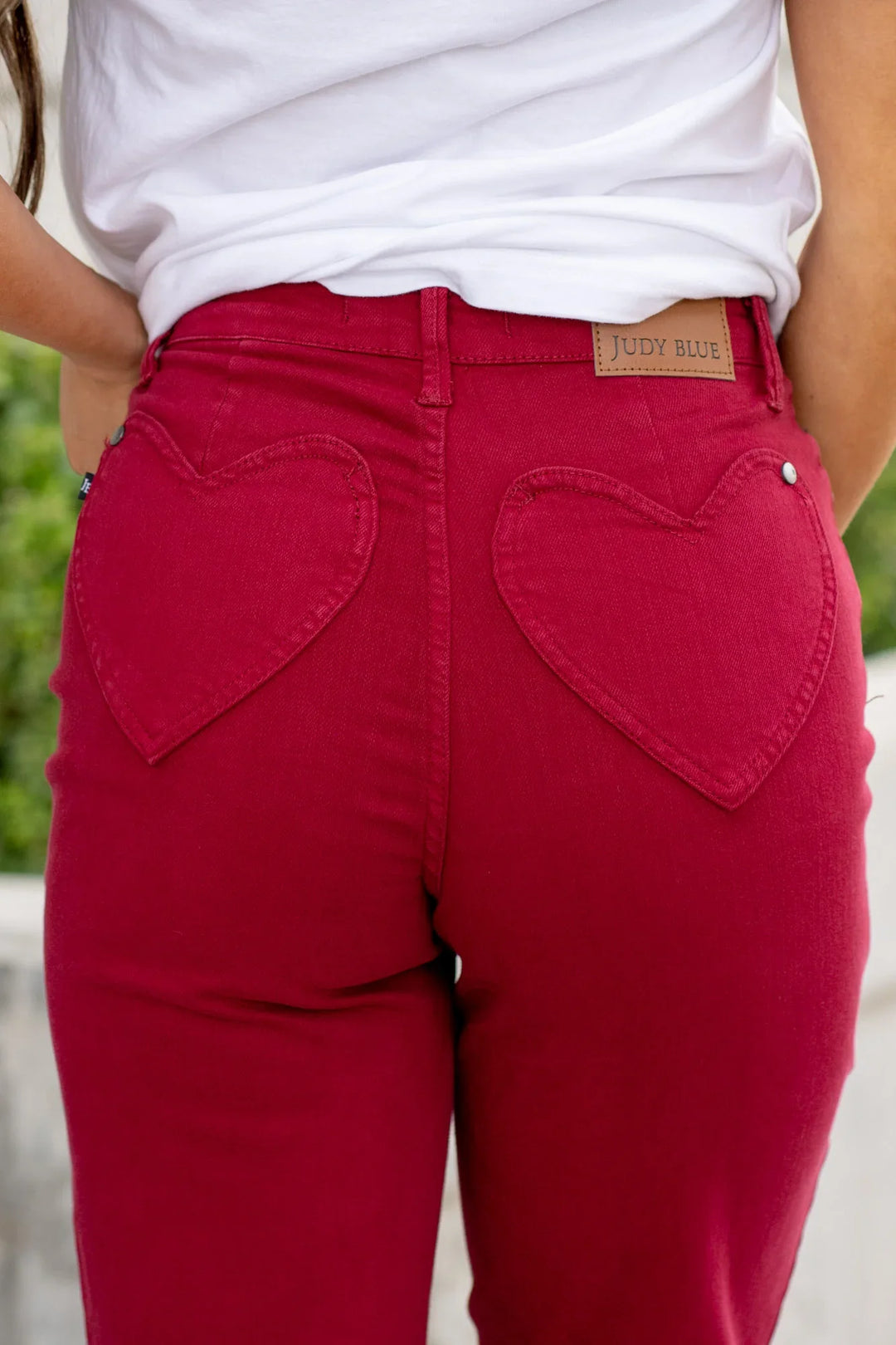 Judy Blue Heart Pocket Straight Denim Jeans