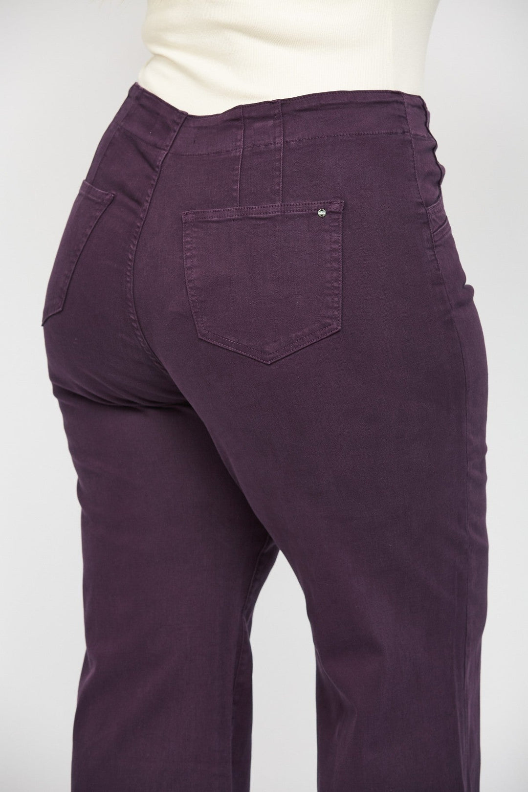 Mica Plum Wide Leg Denim Jeans