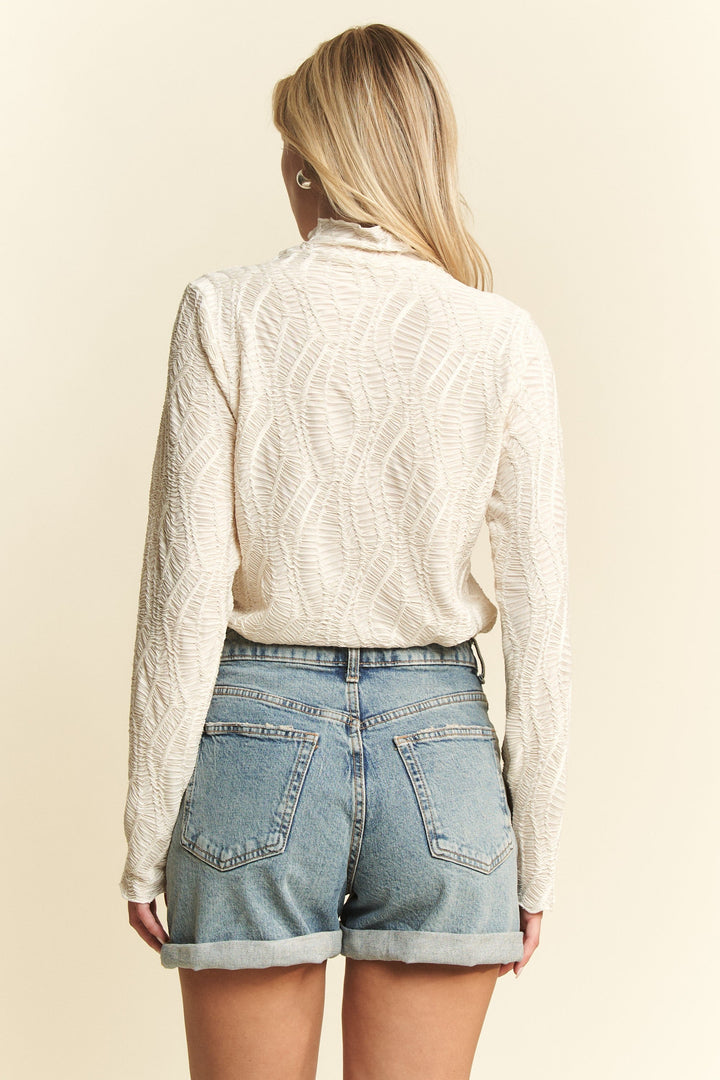 Waved Jacquard Top
