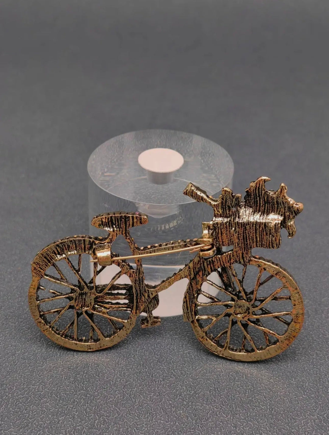 Rhinestone Bicycle Brooch