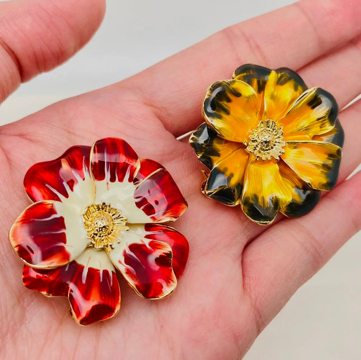 Vintage Big Flower Brooch