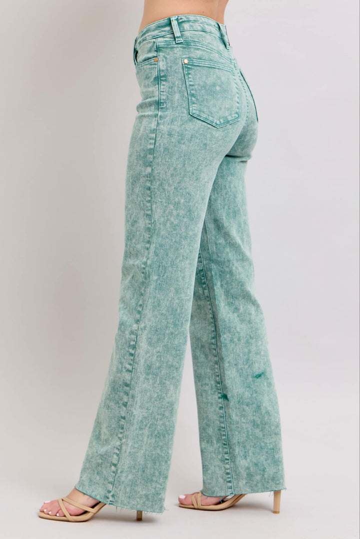 Judy Blue Sea Green Dad Denim Jeans