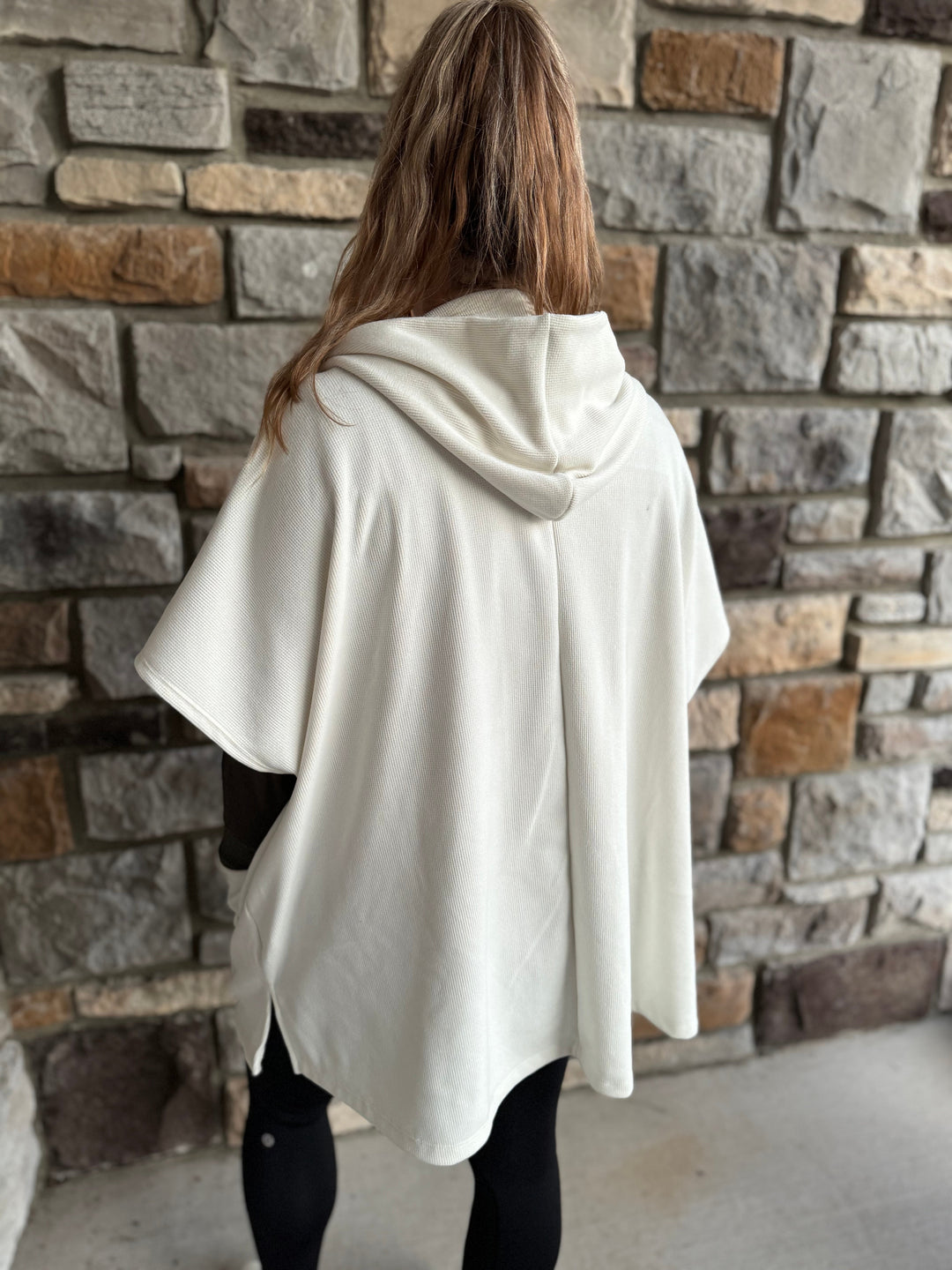 The Laura Hooded Fleece Cape