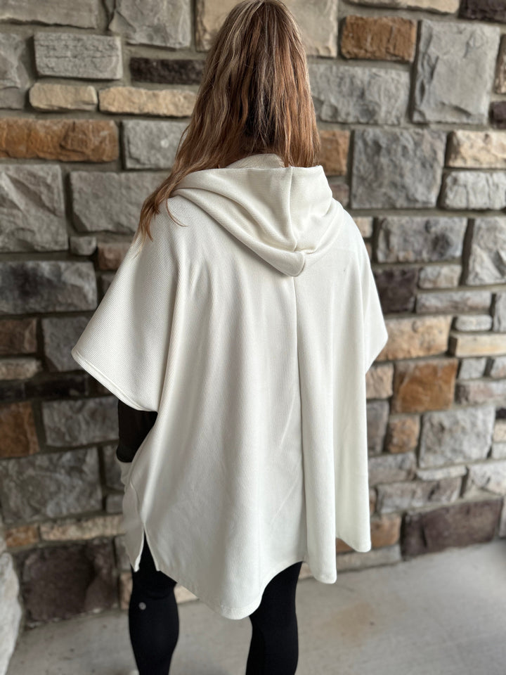 The Laura Hooded Fleece Cape