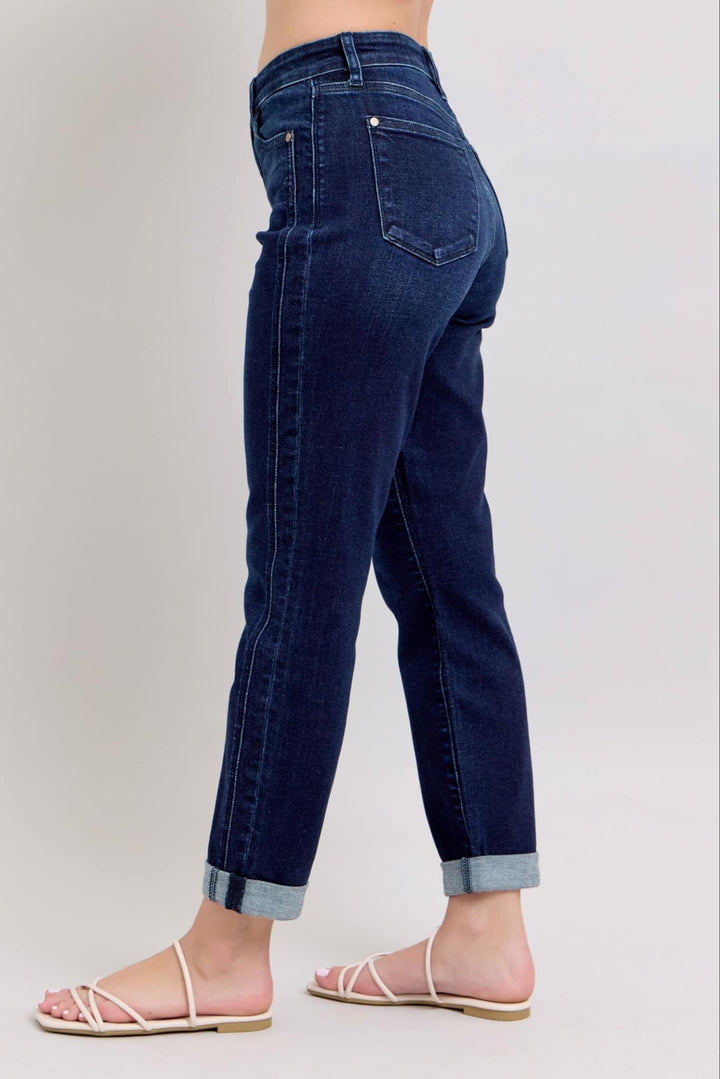 Judy Blue HW Boyfriend Cuffed Denim Jeans