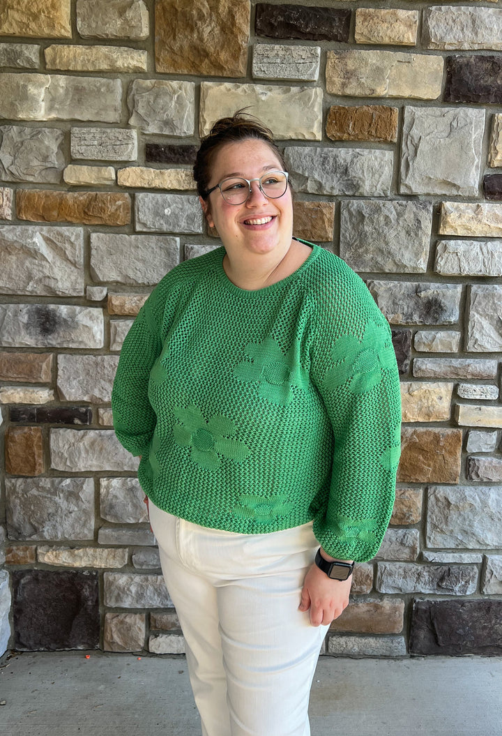 Crocheted Flower Sweater