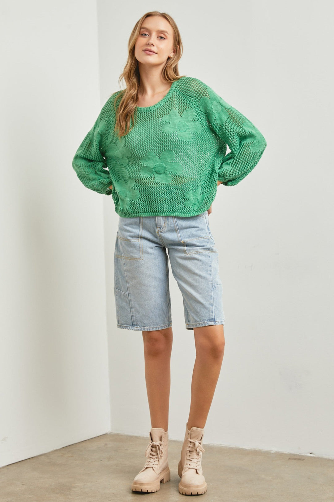Crocheted Flower Sweater