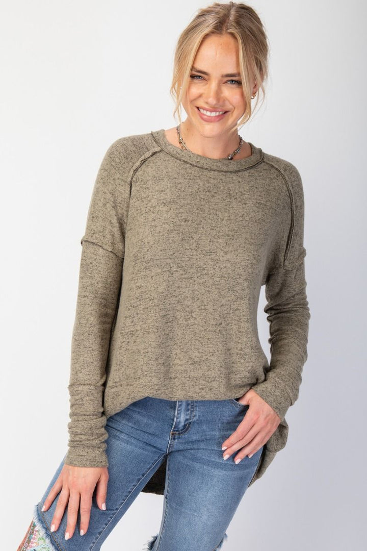 BRUSHED CALLIE KNIT TUNIC