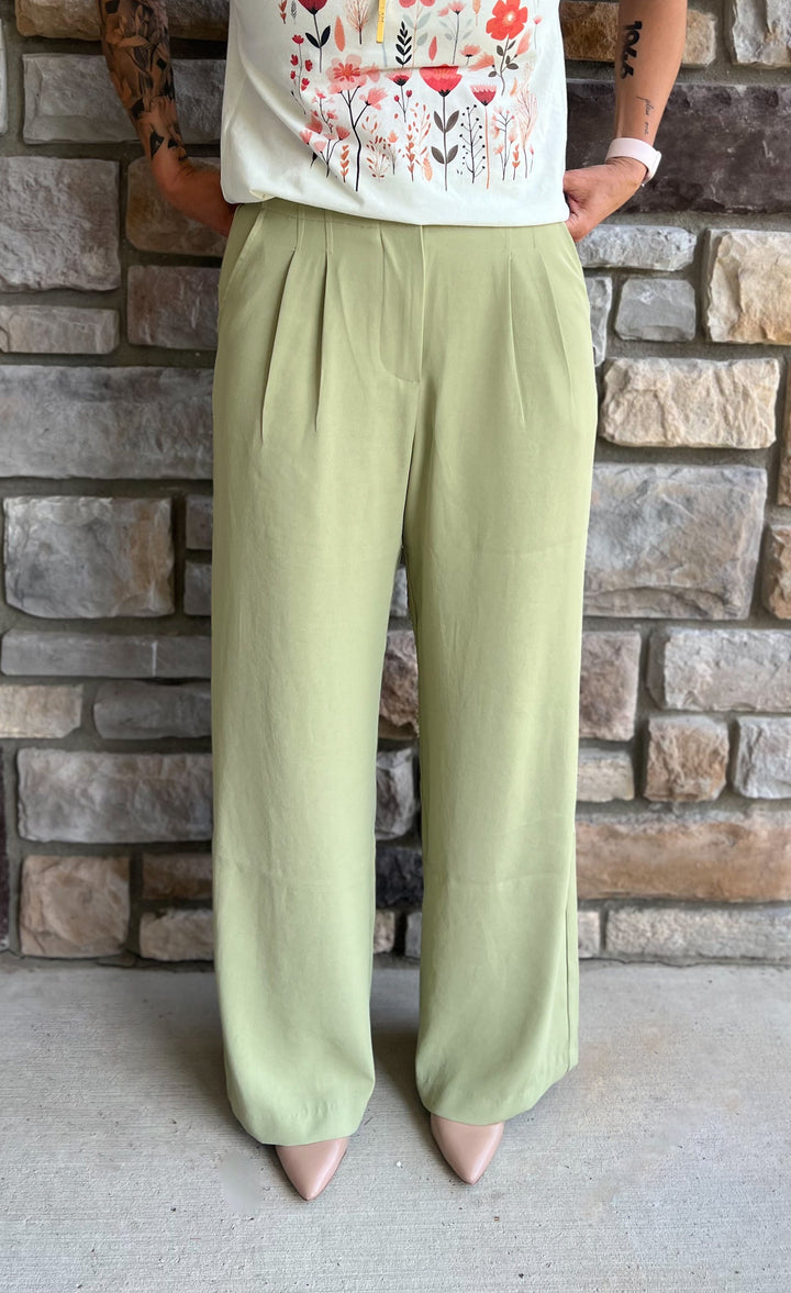 Pistachio Wide Leg Pant